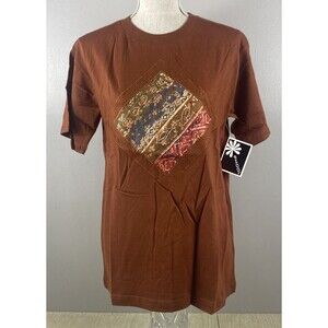 PHOOL Patchwork Style Designer Tee Shirt Women's Size S Style 8342 NWT
